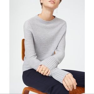 $140 CLUB MONACO Merino Wool Tommie Sweater Grey S